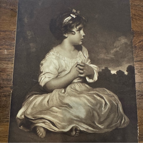 Beautiful Children Of Art Age Of Innocence By Joshua Reynolds Frame Wall Art Vtg